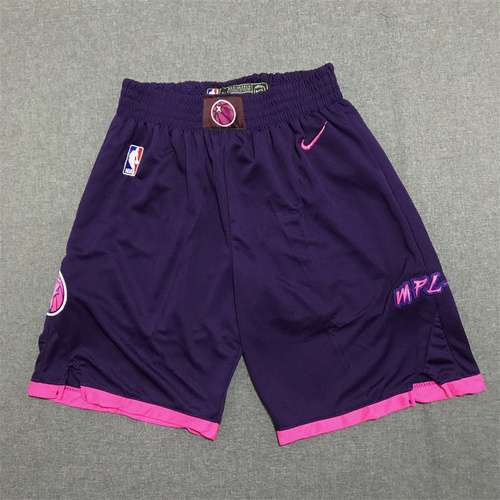 Pantaloncini Timberwolves versione città viola scuro