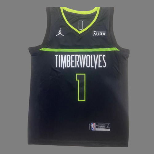 Timberwolves n. 1 Anthony Edwards Black