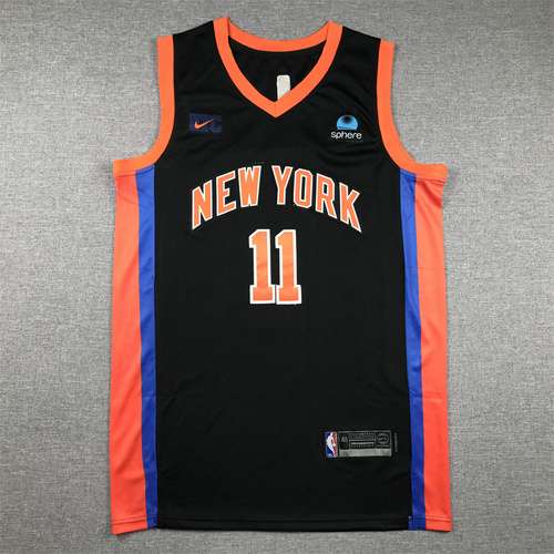 Knicks No 11 Jalen Brunson City Edition Nero