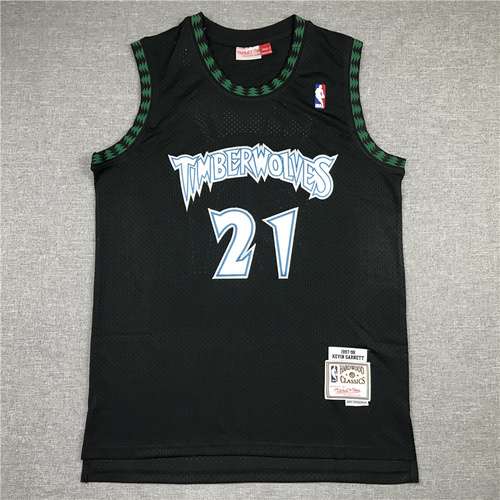 Timberwolves n. 21 Garnett retrò nero