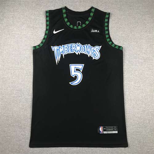 Timberwolves n. 5 Anthony Edwards Retro Edition Nero