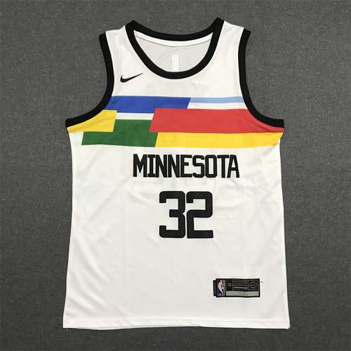 Timberwolves No 32 Towns 2223 Season City Edition Bianco