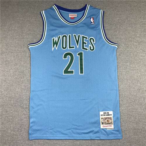 Timberwolves n. 21 Garnett Retro Sky Blue