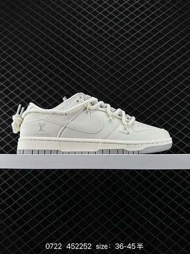 26 Nike Nk SB Dunk Low LV cobranded anniversario con coulisse beige sneakers casual lowcut personali