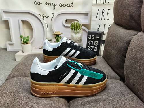 373DAdidas Originals Gazelle Bold W trifoglio tre strati suola spessa lowtop retrò versatile sneaker