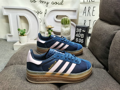 535DAdidas Originals Gazelle Bold W trifoglio tre strati suola spessa lowtop retrò versatile sneaker