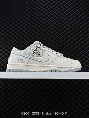 24 Stussy x Nike Dunk Low colorato bianco sporco Questo modello sostiene la rottura delle tradiziona