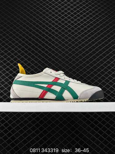 9 Onitsuka Tiger Onitsuka Co Ltd Asics Mexico 66 Asics Mocassini bassi Asics in pelle di vitello Tag