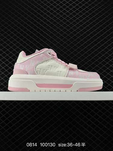 MLB Chunky Liner 24SS low top rosa New York Yankees modello scuro retrò stampato scarpe presbiti all