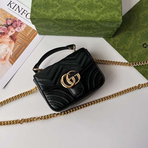 Borsa a catena GUCCI Borsa da donna Gucci Borsa a tracolla Gucci importata pelle bovina originale di