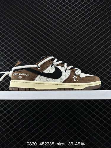 9 LV x Nike Dunk Low con stampa beige marrone sostiene la rottura dei tradizionali limiti del design