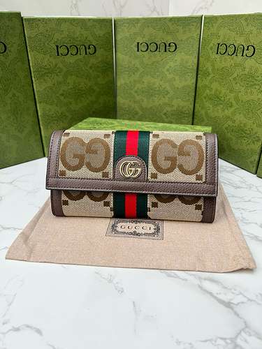 GUCCI portafoglio con clip lungo Borsa da donna Gucci Borsa Gucci importata pelle bovina originale d