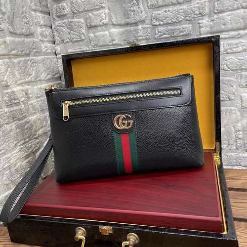 GUCCI Borsa a mano Gucci Borsa da uomo Borsa a mano Gucci Importata pelle originale Consegna di alta