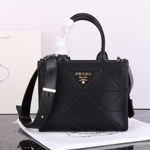 Borsa shopping PRADA Borsa da donna Prada Borsa a tracolla Prada importata pelle bovina originale di