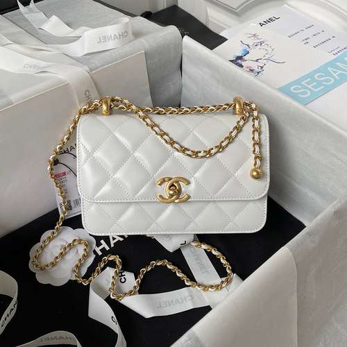 Borsa Chanel 1 catena Borsa da donna Chanel Borsa a tracolla Chanel importata pelle originale di alt