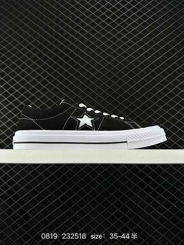 9 Converse One Star Ox Pinstripe Black One Star Series Scarpe da tavola vulcanizzate versatili Codic