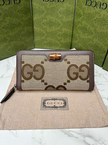 GUCCI portafoglio con clip lungo Borsa da donna Gucci Borsa Gucci importata pelle bovina originale d