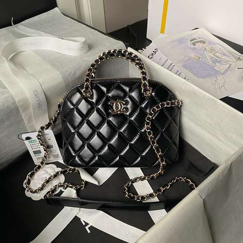 Borsa a conchiglia Chanel Borsa da donna Chanel Borsa a tracolla Chanel importata pelle originale di