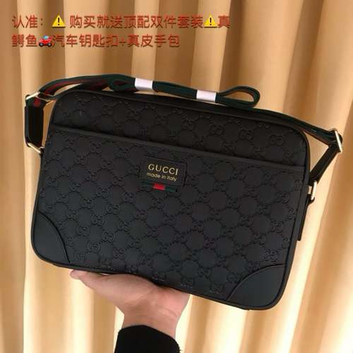 Borsa a tracolla GUCCI Borsa da uomo Gucci Borsa a tracolla Gucci importata pelle bovina originale d