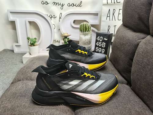 599D Adidas ADIZERO BOSTON 12 comode alla moda antiscivolo resistenti all'usura leggere basse suola 