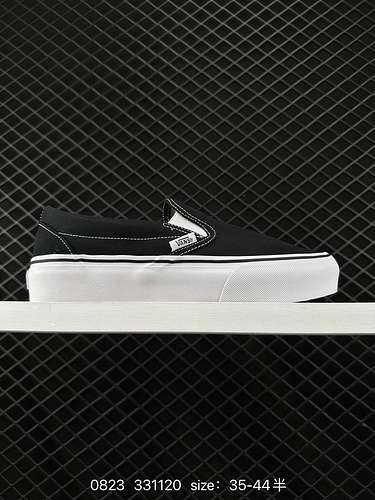 Vans Classic Slip On Vans Classic Taglio basso Versatile Un piede Scarpe da tavola casual Tela Coppi