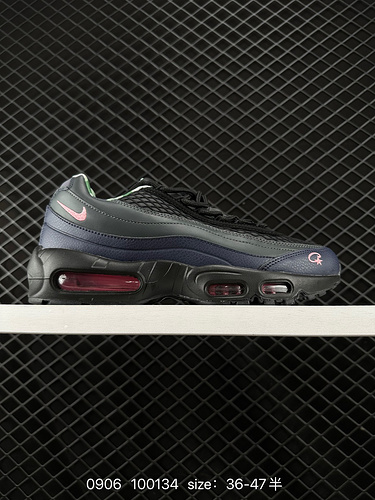 7 Corteiz x NK Air Max 9 collaborazione retrò comode scarpe sportive con cuscino d'aria polvere nera