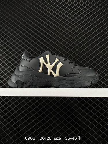 3 NY MLB Bigball Chunky Window New York Yankees Scarpe da ginnastica casual con fondo spesso alto Nu