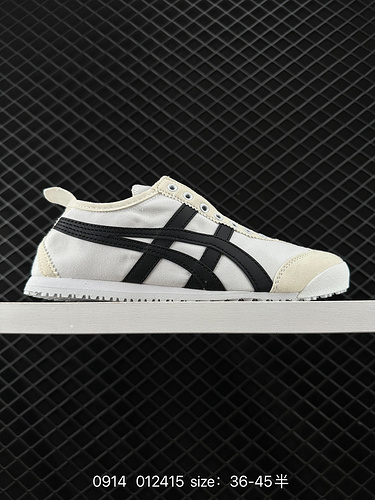 75X Arthurs Onitsuka Tiger MEXICO 66 Paraty Slip On una classica scarpa di tela casual con logo a fo