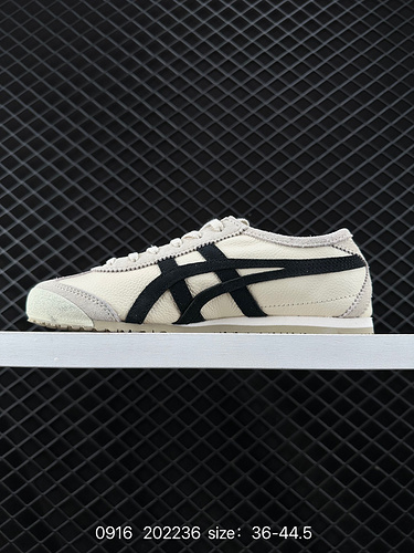 1D80G Onitsuka Tiger MEXICO 66 Chiede Onitsuka Tiger Low Top Rice Marrone Unisex Shock Absorbent Sup