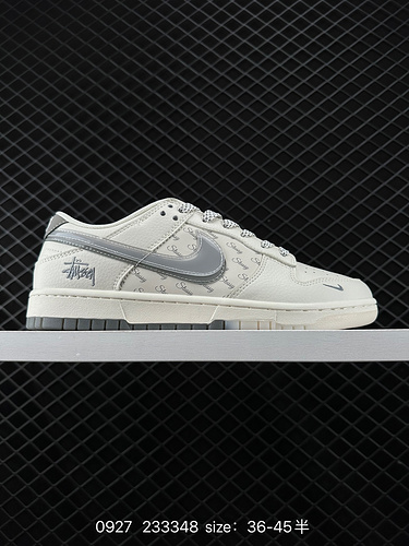 2C40G Stussy x Nike Dunk Low Bianco Grigio Doppio Gancio Questo prodotto sostiene la rottura dei lim