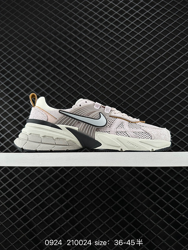 1D2C0G Nike Nike V2CK RUN Scarpe da corsa Retro Trend Mesh Scarpe sportive traspiranti Grigio Argent