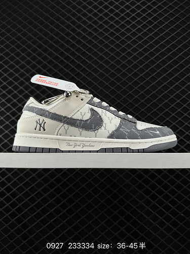 1D70G MLB x Nike Dunk Low Grey Cowboy Questo stile sostiene la rottura dei tradizionali limiti di pr