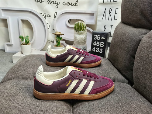 433DAdidas SAMBA OG W ID0G477 un classico Originali di quasi 70G anni fa La pelle scamosciata origin