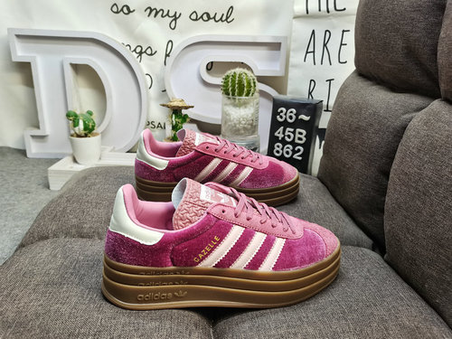 862CD Adidas Gazelle Bold W IG4389E Tre foglie di trifoglio Tre strati Fondo spesso Basso Top Retro 