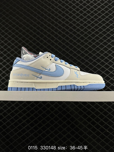 2C40G YSL x Nike Dunk Low Bianco Grigio Blu Gancio Questo prodotto sostiene la rottura dei limiti de