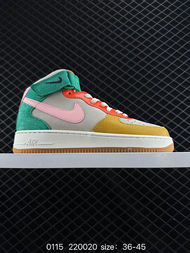 1D0G0G NK Air Force 1D Mid Air Force One scarpe da tavola sportive casual versatili mid-top alte con