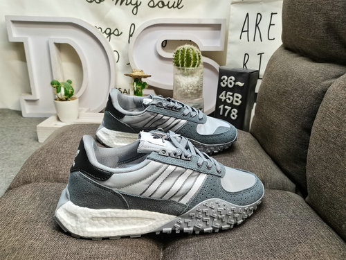 1D78DAdidas Adidas Clover Boost originali Retropy E5X Popcorn Scarpe da corsa retrò Grigio e bianco 