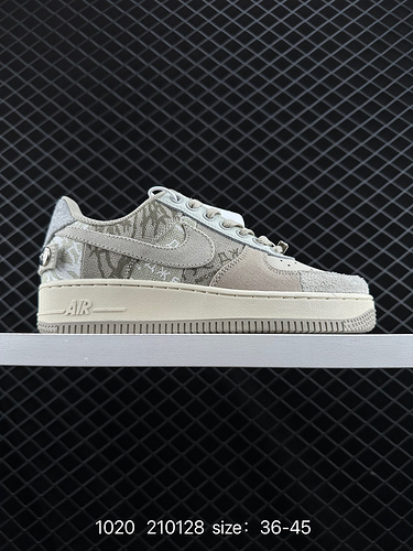 1D40G Nike AIR FORCE 1D0G7 Air Force One scarpa da tavolo sportiva casual versatile e bassa con pres