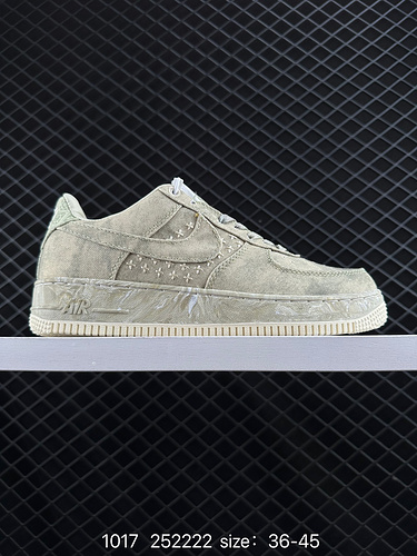 1D1D0G Nike AIR FORCE 1D0G7 Air Force One scarpa da tavolo sportiva casual versatile e bassa con pre