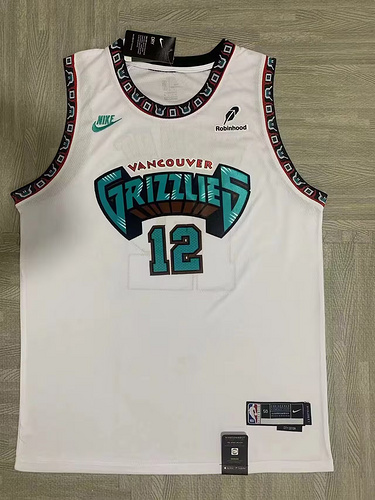 Stagione 242 Grizzlies No 2 Morant Retro Edition Bianco