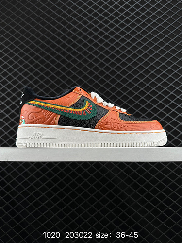 1D1D0G Nike AIR FORCE 1D0G7 Air Force One scarpa da tavolo sportiva casual versatile e bassa con pre