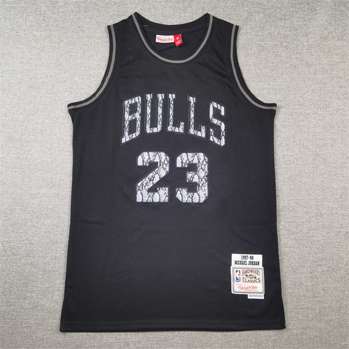 Bulls No 23 Jordan Retro Serpentine Nero