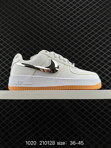 1D40G Nike AIR FORCE 1D0G7 Air Force One scarpa da tavolo sportiva casual versatile e bassa con pres