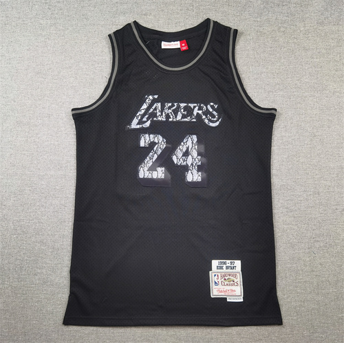 Lakers No 24 Kobe Retro Serpentine Nero