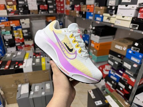 1D2C0G Nike Zoom Fly 5X Scarpe da corsa da allenamento per donna con piastra in carbonio bassa, tras