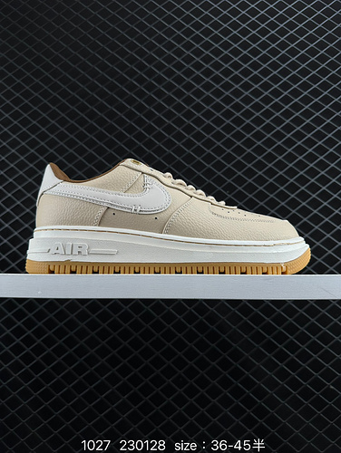 1D40G Nike Air Force 1D Low Luxe Air Force One Migliorato antiscivolo Fondo spesso Fondo basso Versa