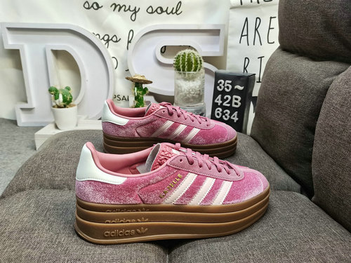 634D Adidas Gazelle Bold W IG4389E Tre foglie di trifoglio Tre strati Fondo spesso Basso Top Retro V