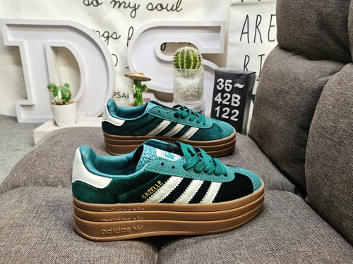 1D2C2CD Adidas Gazelle Bold W IG439E1D Tre foglie di trifoglio Tre strati Fondo spesso Basso Top Ret