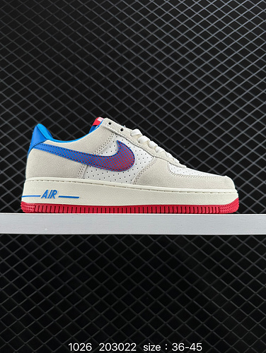 1D1D0G Nike AIR FORCE 1D0G7 Air Force One scarpa da tavolo sportiva casual versatile e bassa con pre