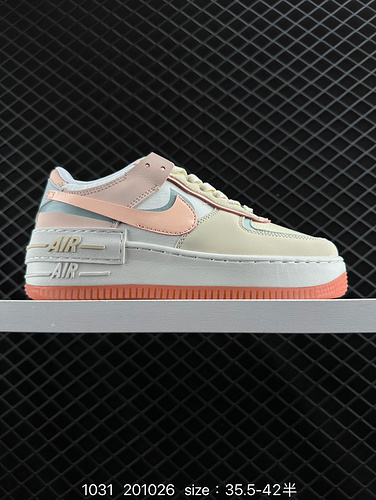 1D30G Nike Nike Air Force 1D Shadow Nuove ragazze Design decostruttivo Macaron Air Force One Leggere